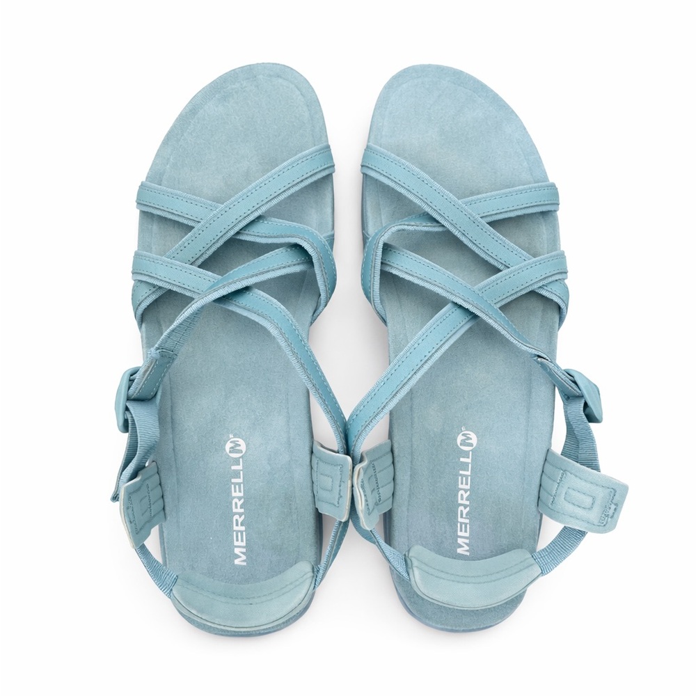 Merrell Terran Ari Lattice Aquifer Blue Strappy Sandals Size 10